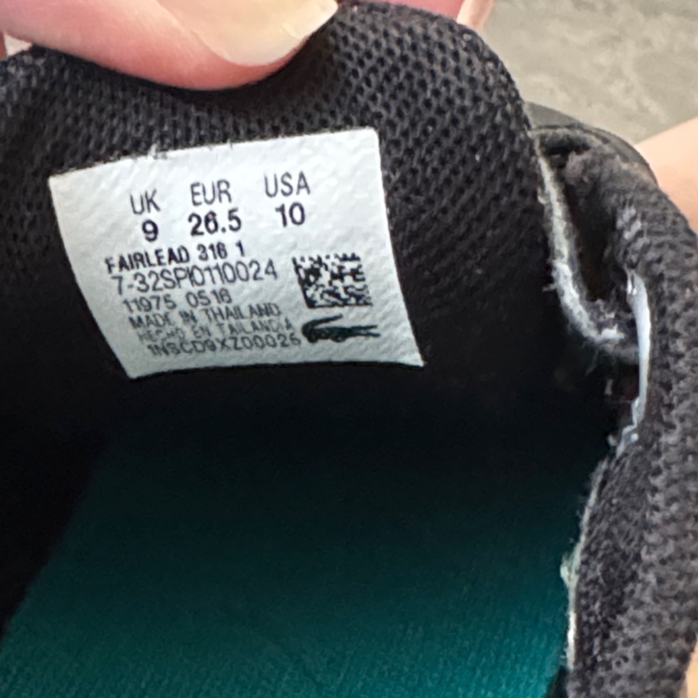 Lacoste Kids Black Sneakers with Green Logo - Picture 5 of 5